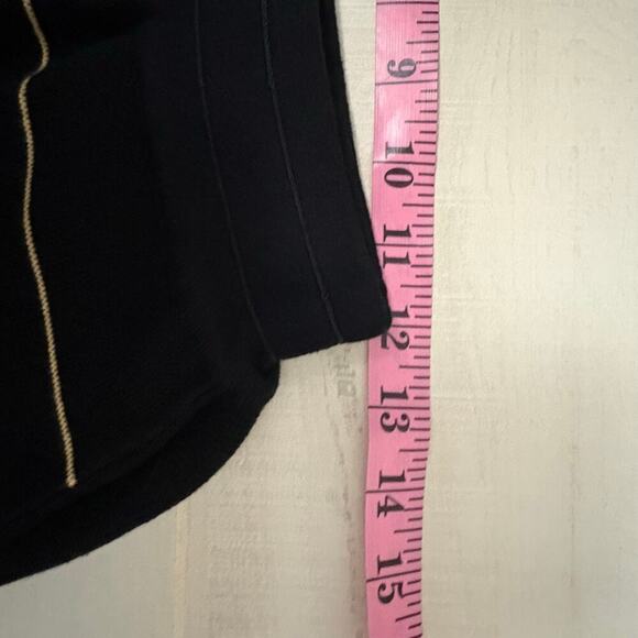 Miou Muse Ryan Striped Shorts Women’s Sz S Black & Tan 100% Cotton Pull On Knit - Picture 9 of 11